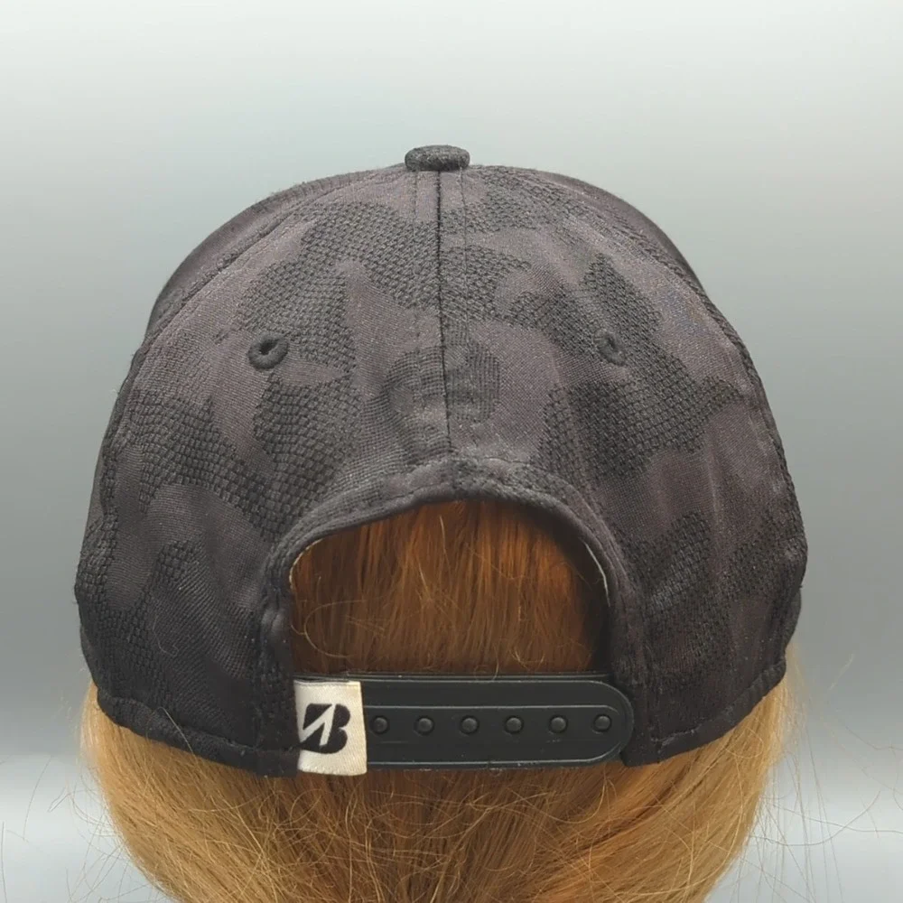 Bridgestone Golf Hat Cap Black Camo Snapback OSFA Adjustable